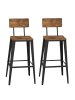 VASAGLE 2er-Set: Barhocker Barnet-old in Vintagebraun - (B)50.5 x (H)102.2 x (T)45.4 cm