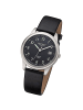 Regent Armbanduhr Regent Lederarmband schwarz extra groß (ca. 36mm)