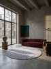 KADIMA DESIGN Teppich rund Uni rutschhemmend pflegeleicht Wohnzimmer Schlafzimmer in Grau