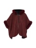 fraully Poncho in Weinrot