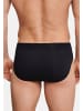 Schiesser Rio Slip / Unterhose Cotton Essentials Authentic in Schwarz / weiß