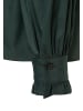 More & More elegante, feminine Bluse, Rüschenkragen in dark green