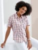 Sieh an! Baumwollbluse in grapefruit-kariert