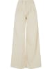 Urban Classics Urban Classics Damen Ladies Organic Pleated Cotton Pants in whitesand