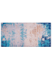 Beliani Kurzflor INEGOL in Blau/Beige - (W) 80 x (H) 0.5 x (L) 150 cm