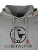 SCHIETWETTER Kapuzenpullover "Schietwetter" in grey-black