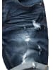 Humy Stretch Bermuda Jeans Shorts Destroyed Design A&S in Dunkelblau