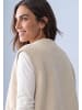 Street One Teddy-Weste mit Zipper und Corddetails in Soft Fawn Beige