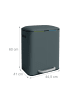 relaxdays Mülleimer in Grau - 2x 20 Liter