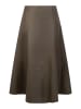 faina Damen Lederrock in Taupe