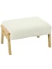HOMCOM Sitzhocker in Cremeweiß 70L x 46B x 40H cm