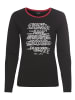 Laura Scott 3/4-Arm-Shirt in schwarz