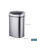 relaxdays Mülleimer mit Sensor in Silber - 50 Liter