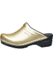 Sanita Comfortwear Clog "Original-Sonja Pu Open" in Gold