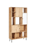 Beliani Bücherregal AMOS in Braun/Weiß - (W) 100 x (H) 185 x (L) 35 cm