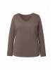 Ulla Popken Shirt in dunkles taupe