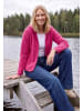Cecil Teddy-Jacke mit Kapuze in Unifarbe in Pink Flash
