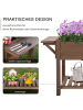 Outsunny Hochbeet 123L x 54B x 80H cm Braun