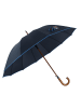 COFI 1453 Stockregenschirm mit Holzgriff 116cm ⌀ in Blau