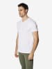 KOROSHI Basic baumwolle henley t-shirt in weiß