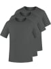 normani 3er Set Herren T-Shirts aus Bio-Baumwolle Nyons in Anthrazit