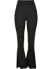 Urban Classics Urban Classics Damen Ladies High Waist Rib Flared Leggings in black