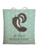 Mr. & Mrs. Panda Schultertasche Stinktier Handstand mit Spruch in Türkis Pastell