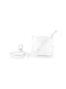 Almina Glasdose mit Löffel, 200 ml - Behälter für Zucker, Gewürze & in Transparent