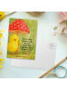 Mr. & Mrs. Panda Postkarte Küken Fliegenpilz Design mit Spruch in Weiß