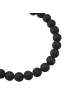 True Rebels Armband aus Edelstahl Lavastein in schwarz