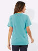 Sieh an! Freizeitshirt in aquamarin-bedruckt