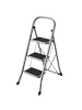 SONGMICS Trittleiter Brody in Grau - (B)45.5 x (H)82 x (T)55 cm