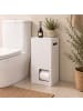 relaxdays Toilettenpapier Aufbewahrung in Weiß - (B)25 x (H)50 x (T)14 cm