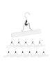 relaxdays 36x Hosenspanner in Weiß - (B)25 x (H)17 x (T)2,3 cm