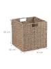 relaxdays 4 x Aufbewahrungskorb in Natur - (B)30 x (H)30 x (T)30 cm