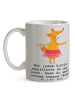 Mr. & Mrs. Panda Geschenktasse Tanzen Trainerin Herz mit Spruch in Grau Pastell