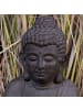 MARELIDA LED Solar Brunnen Buddha Gartenbrunnen H: 45cm in grau