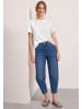 Street One High Waist Barrel Leg Jeans im Loose Fit in Medium Blue Washed