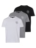 H.I.S. T-Shirt in schwarz, weiß, grau-meliert