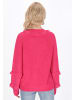 IZIA Women Cardigan in fuchsia melange