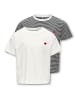 KIDS ONLY 2er Pack T-Shirts KOGMAIKEN in cloud dancer