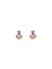 myMo Women Stud Earrings in Rose Gold Violet