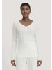 Hessnatur Pointelle Henley Schlafshirt in naturweiss