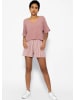 SASSYCLASSY Musselin Shirt mit V-Ausschnitt in Altrosa