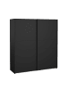 ebuy24 Schiebetürenschrank Como (2-türig) Schwarz 179 x 67 cm