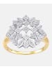 Diamant L'éternel Cluster-Ring aus 375 Gelbgold mit Diamant