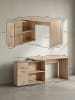 KADIMA DESIGN Design Eckschreibtisch mit Regal 120 x 75,5 x 106,5 cm, in Sonoma