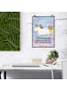 Mr. & Mrs. Panda Poster Einhorn Happy Design mit Spruch in Weiß
