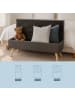 relaxdays Sitzbank in Grau  - (B)110 x (H)40 x (T)40 cm
