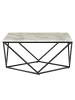 Beliani Couchtisch MALIBU in Beige/Schwarz - (W) 80 x (H) 41 x (L) 80 cm
